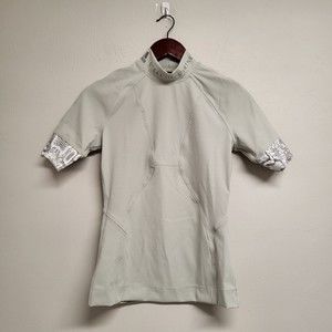 Adidas by Stella McCartney Womens Green Pebble Heat RDY Fitted T Shirt Small NWT